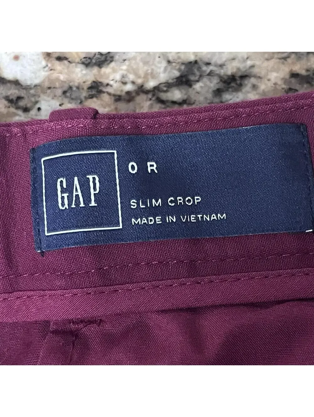 Gap Y2K Low Rise Plum Purple Slim Crop Chino Pants Women’s 0R Office Siren 2000s